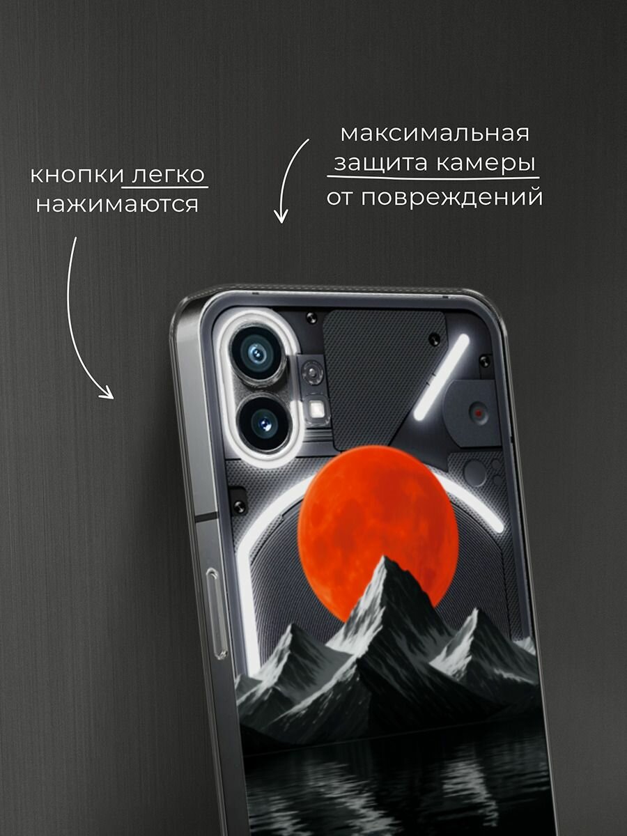 Силиконовый чехол на Nothing Phone 1 / Нафинг Фон 1 с принтом Черная гора 3 — фото 1