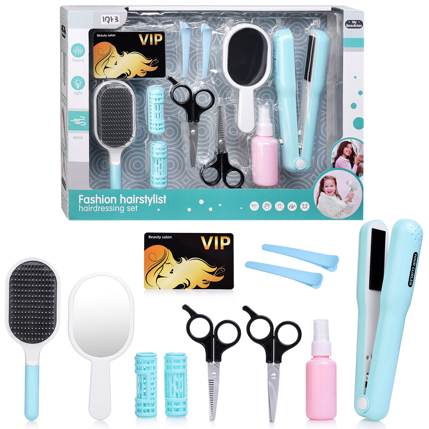 Набор стилиста A2010-5 "Стильная девчонка" свет детям от 3 лет.