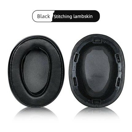 Черные ушные накладки из овечьей шкуры для Sony MDR-100ABN WH H900N, 1 пара