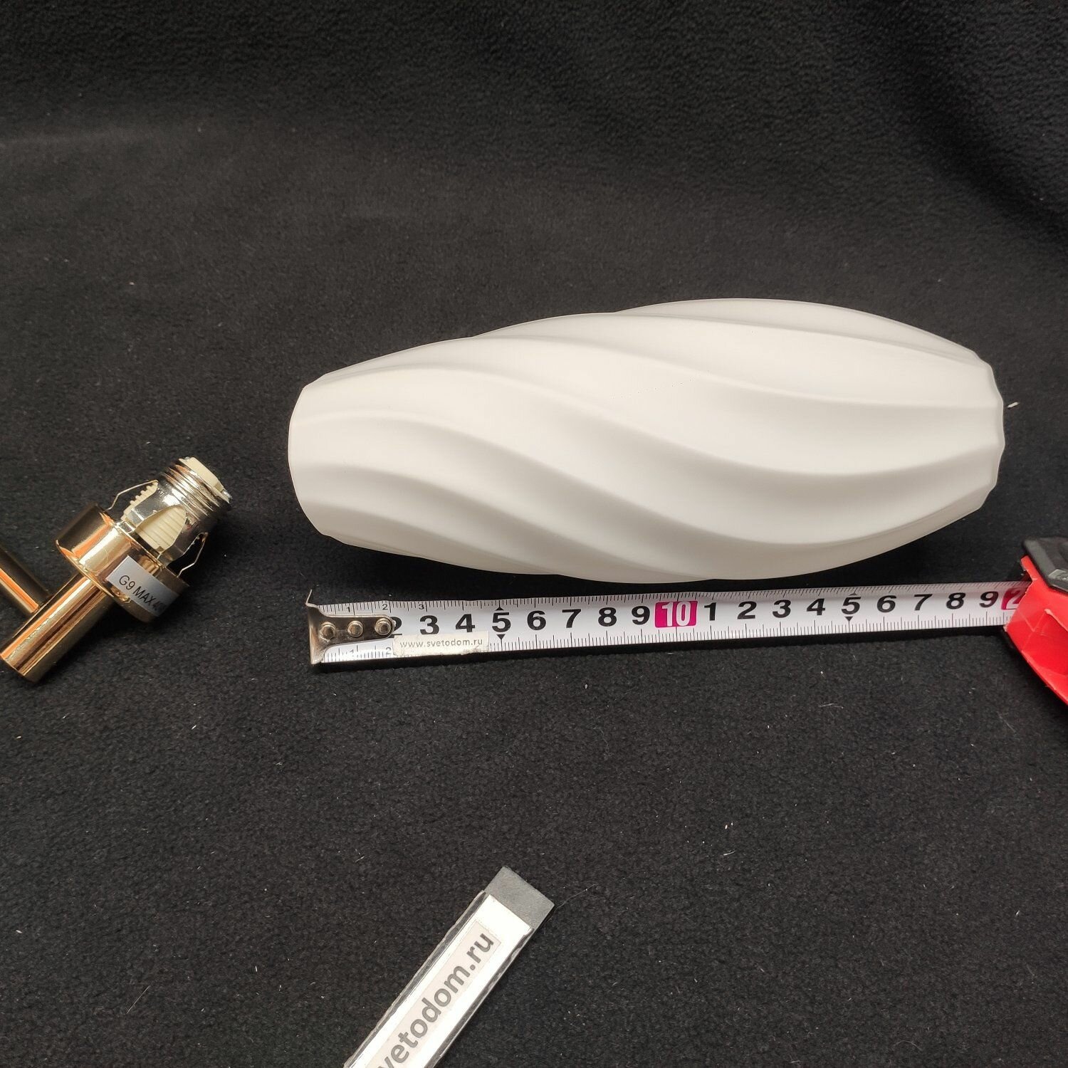 Плафон стекло матовый цилиндрический спиралью 80*195мм посадка 25мм LM/OL 6518 SHIVON