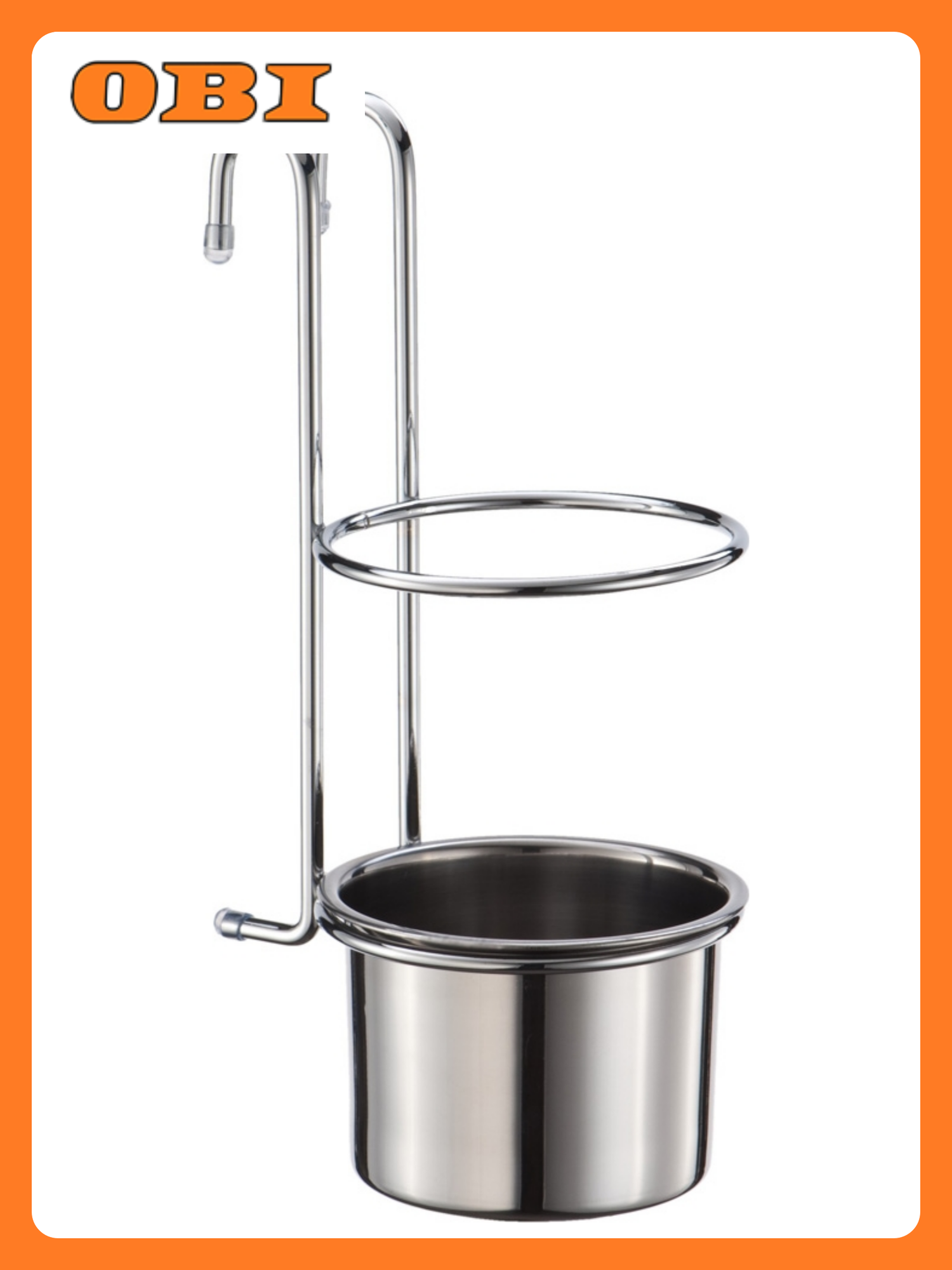 Стакан для столовых приборов Lemax хром подвесной 205x130мм