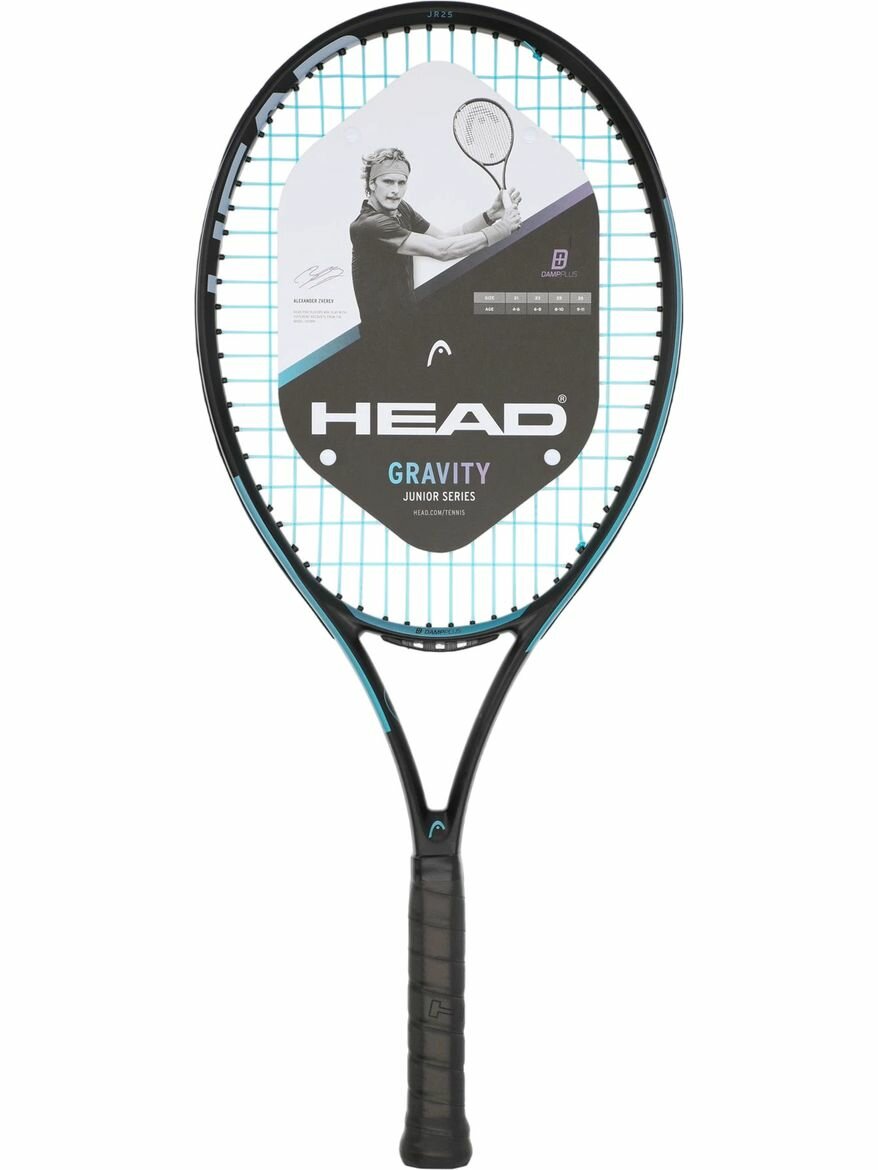 Ракетка Head IG Gravity Jr. 25 черный; бирюзовый Большой теннис Композитный материал 231215SC07