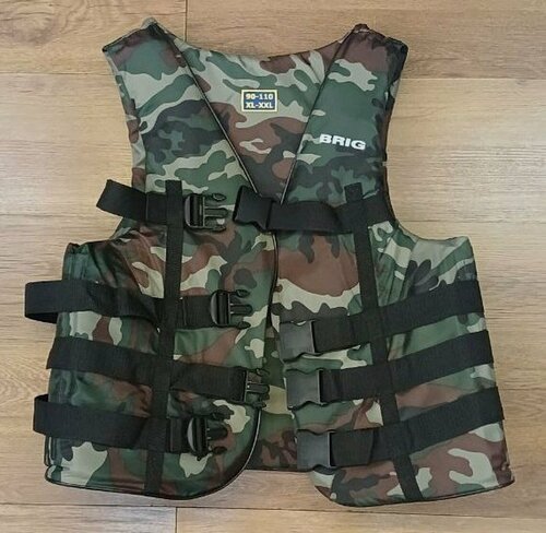 Изображение товара Жилет Спасательный - Страховочный BRIG Inflatable Boats (размер XL-XXL) - вес 90-110 кг Камуфляж