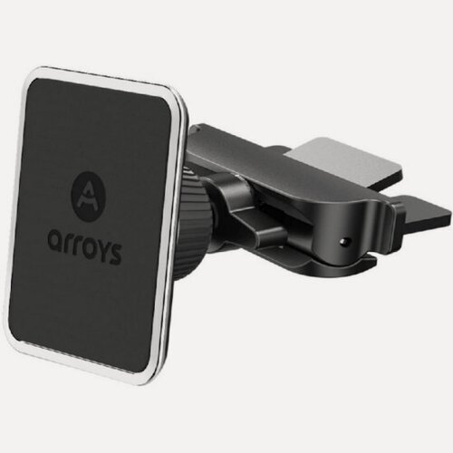 Изображение товара Магнитный автомобильный держатель Arroys CD-SM1, крепление в CD-слот, черный