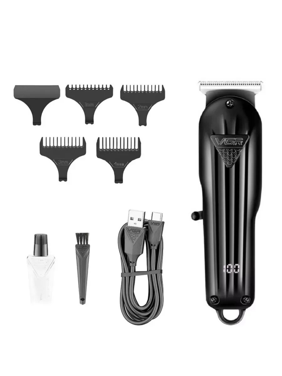 Триммер для стрижки бороды и усов / Триммер для бороды и усов VGR V-982 / Машинка для стрижки волос