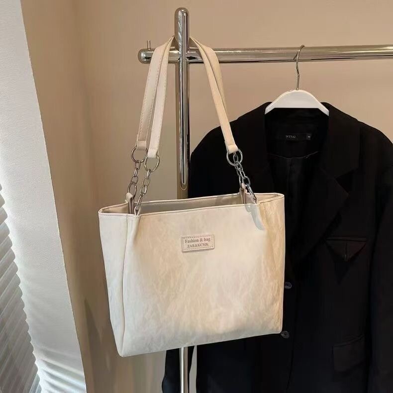 Сумка шоппер  WomenShopuz, фактура гладкая, бежевый, черный — фото 1