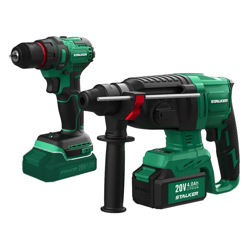 Набор аккумуляторного инструмента STALKER Kit (D20 Li BL + RH20 Li BL)