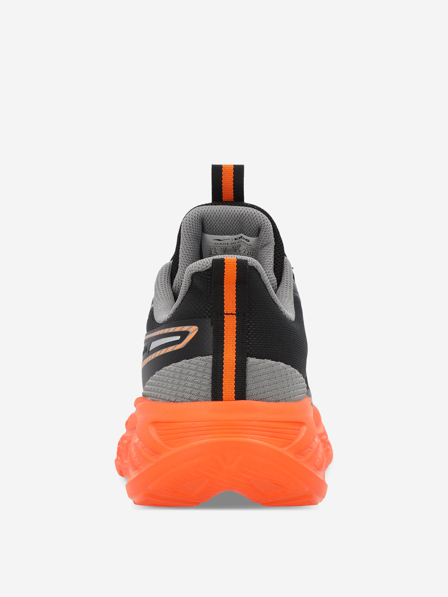 Кроссовки Erke, размер 35, черный/серый/оранжевый — фото 1