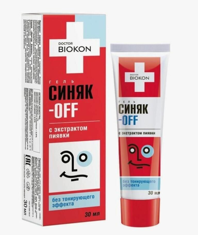 Гель для тела Биокон "Синяк-off", с экстрактом пиявки, 30 г