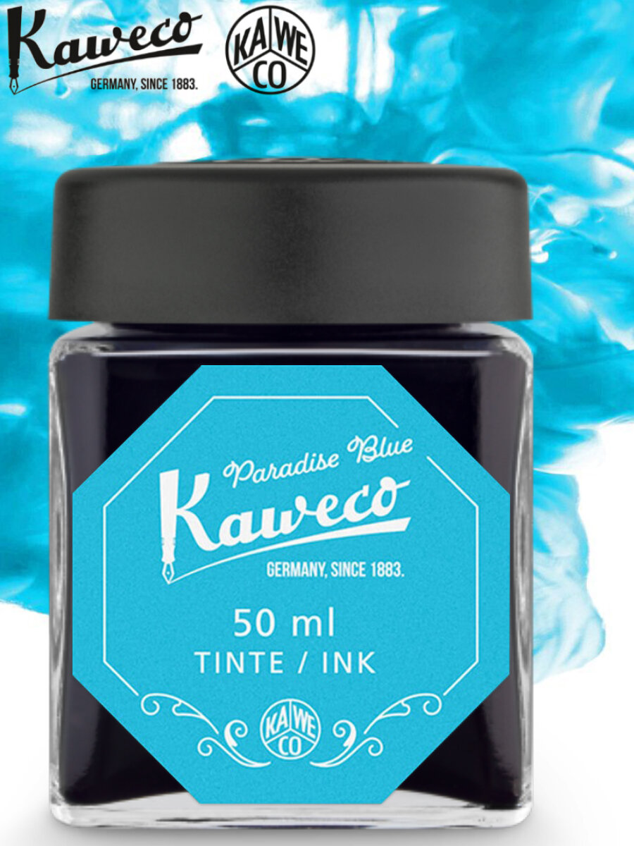 Чернила во флаконе 50 мл KAWECO Paradise Blue, райский голубой