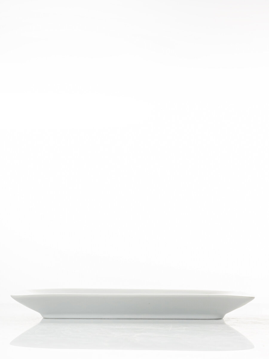 Блюдо фарфоровое для суши Добрушский фарфоровый завод белое 19,5х10,5 см. — фото 1