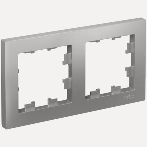 Изображение товара Рамка Systeme Electric (schneider Electric) SCHNEIDER ELECTRIC ATLASDESIGN, универсальная, Алюминий 2-постовая, ATN000302