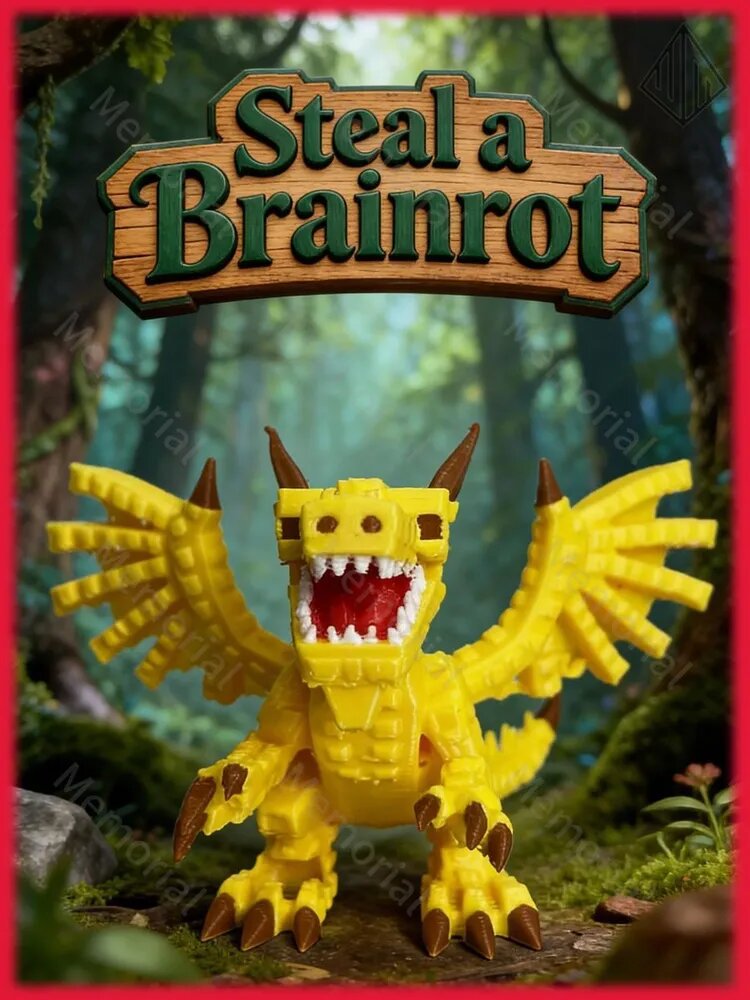 Видеоигры Steal a Brainrot коллекционная фигурка дракона из видеоигры для мальчиков