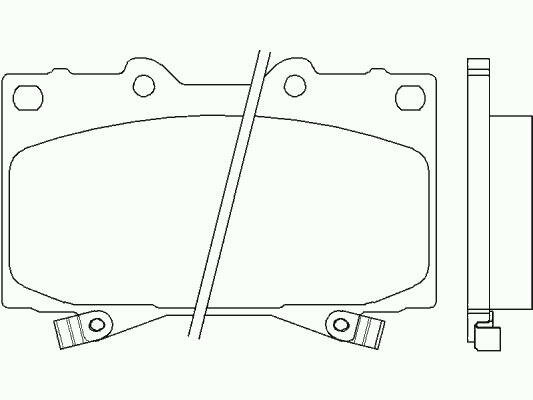 Колодки передние TOYOTA LC100 98->/LEXUS LX470 98-