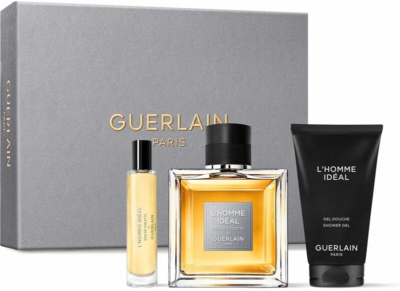 GUERLAIN Подарочный набор ограниченной серии для мужчин L'Homme Ideal, туалетная вода 100 мл и гель для душа 75 мл, туалетная вода 10 мл