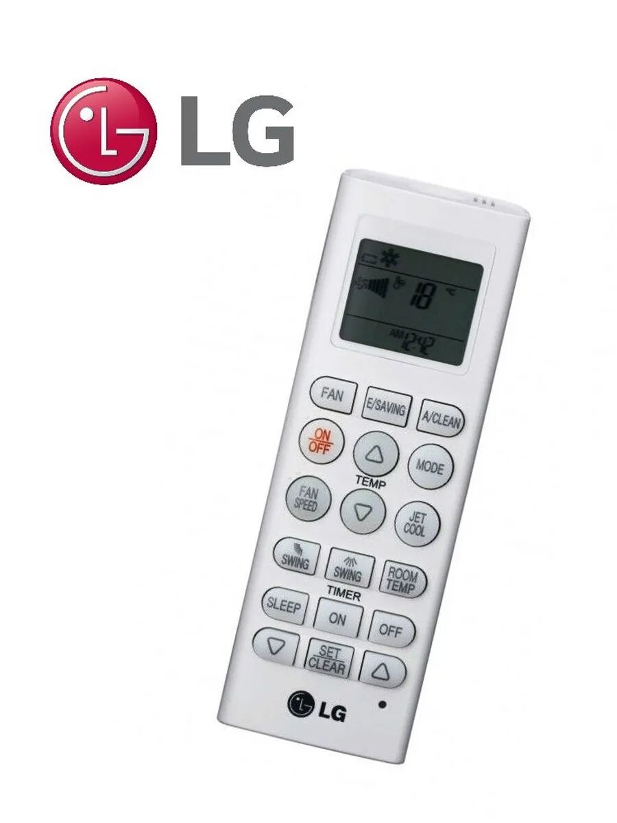Оригинальный пульт AKB73455712 для кондиционеров LG пластик, белый