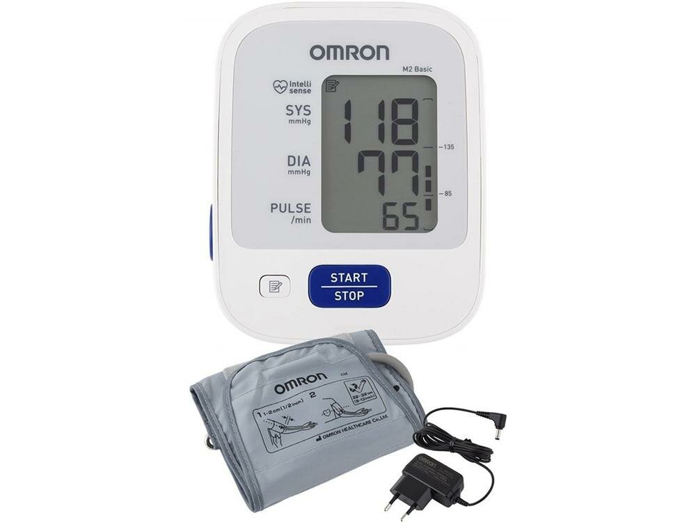 Тонометр автоматический Omron M2 Basic (HEM-7121-ARU) с адаптером