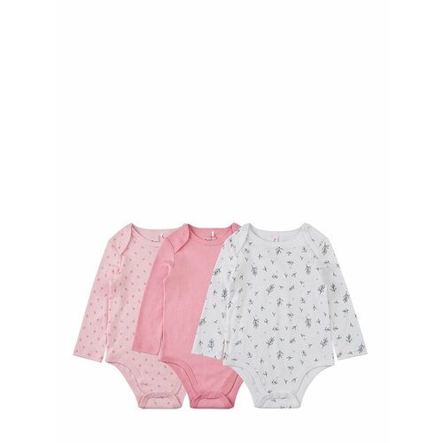 фото Боди kari baby, размер 1-3m, розовый, белый