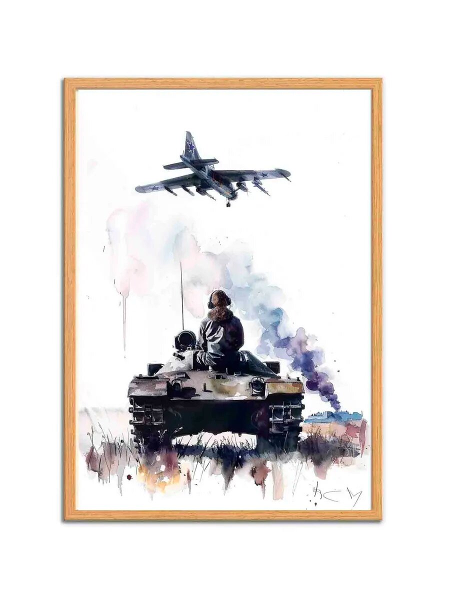 Барсук-животное-солдат 2, Плакат 30x42см