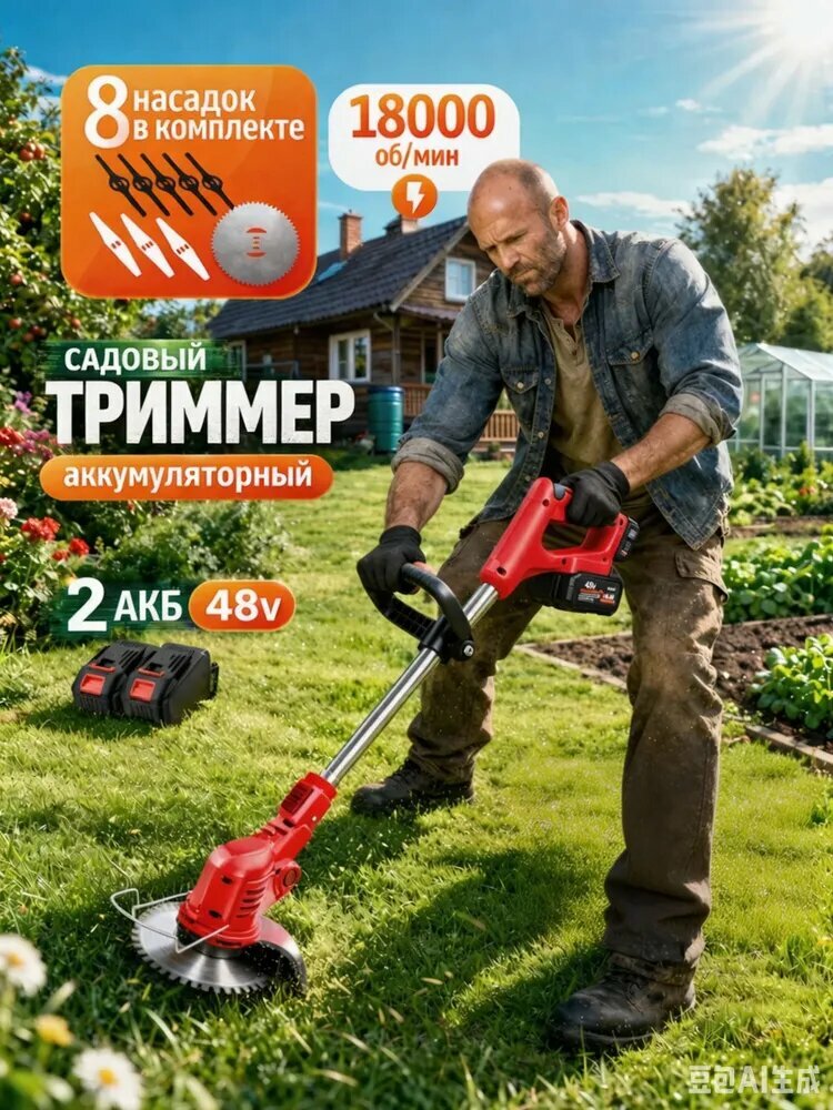 Садовый триммер аккумуляторный
