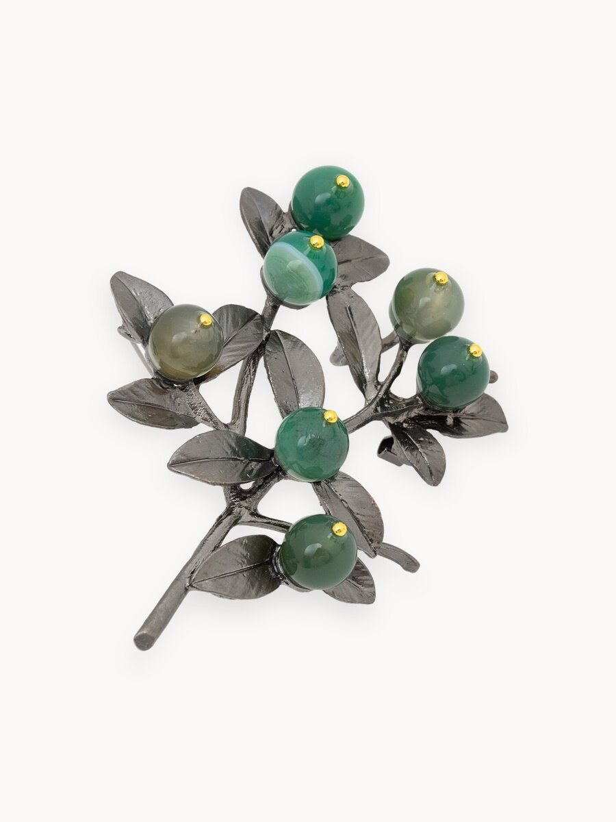 Брошь, агат