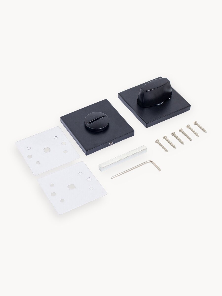 Сантехническая завертка-фиксатор WC для защелок, замков, задвижек (матовый черный) аллюр АРТ BK-S2 BL(61150)