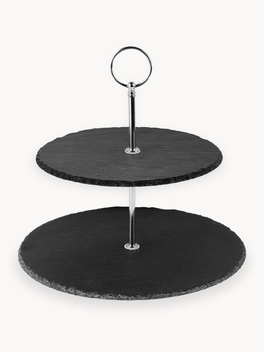 Блюдо PERFECTO LINEA 20/25 см из сланца двухъярусное 28-007000