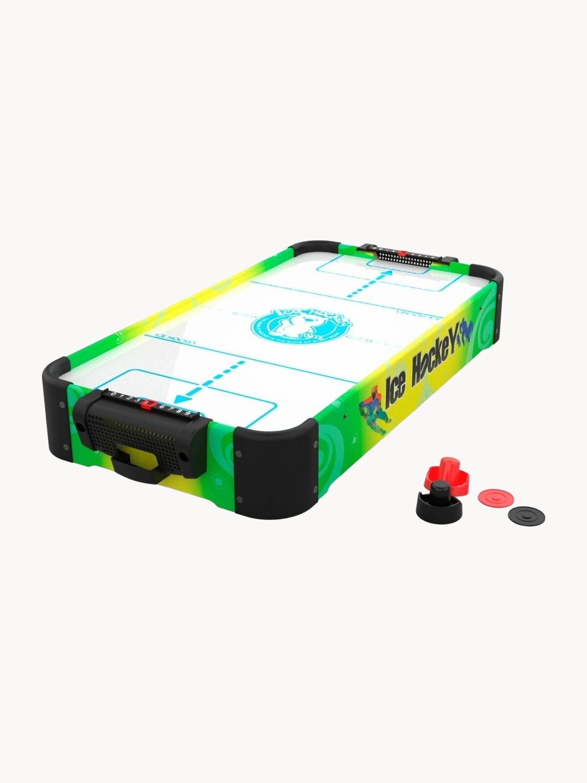 Аэрохоккей DFC "SB-AT-3003", турнирный, 2 биты, 2 шайбы, 2 механических счетчика