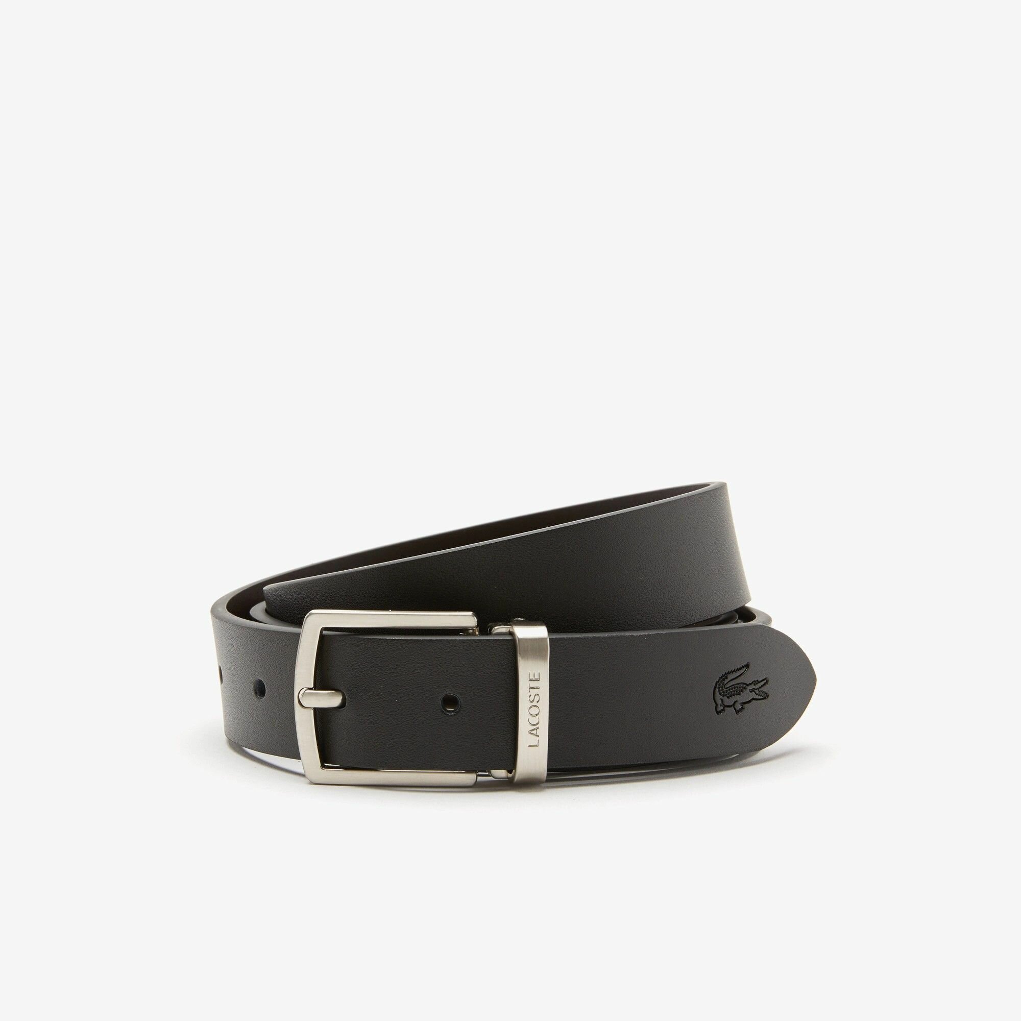 Ремень LACOSTE для мужчин, размер 110, черный