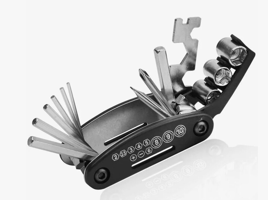 Мультитул для велосипеда, самоката, роликов набор инструментов 13в1 — фото 1