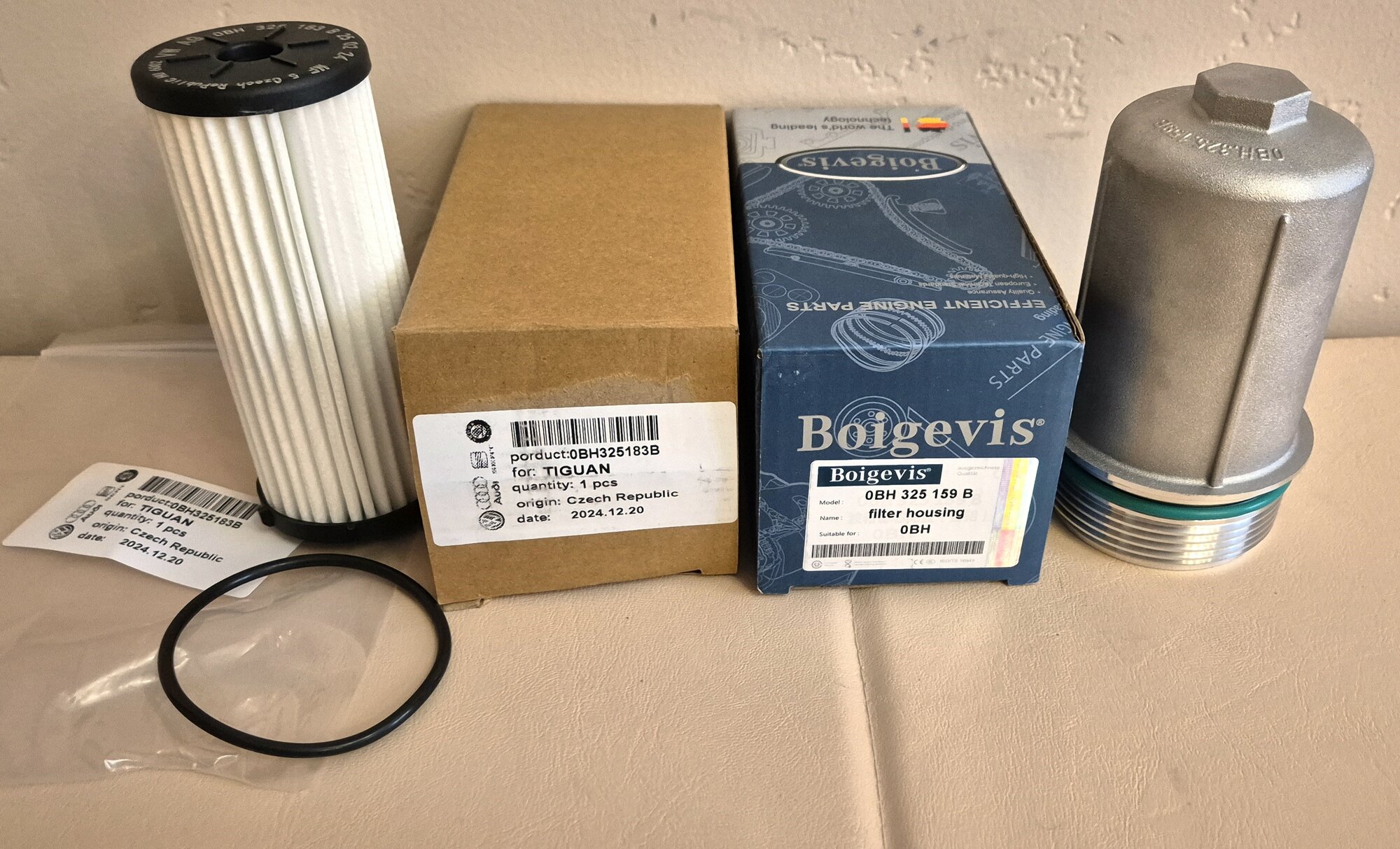 0BH325159B, алюминиевый, холодный корпус фильтра VAG для DSG7 DQ380, DQ381, DQ500 c фильтром