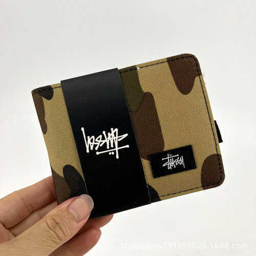 фото Кошелек stussy, фактура вязаная, камуфляж