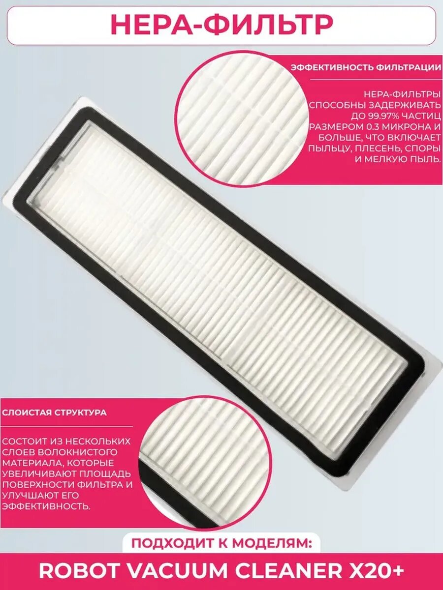 Аксессуары И Комплектующие К Роботам И Игрушкам Xiaomi Набор аксессуаров для робота-пылесоса Xiaomi Vacuum Cleaner X20+ Салфетки , HEPA-фильтры , щетки и мешки для уборки