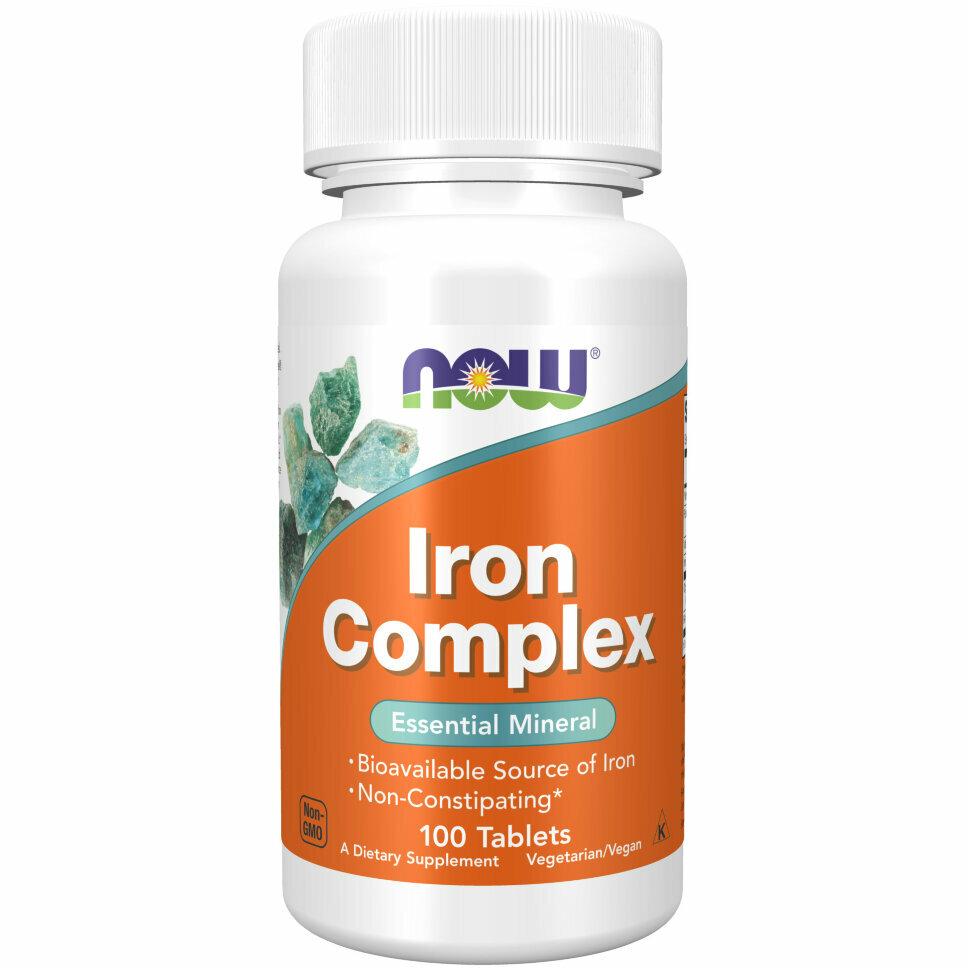 Изображение Железо комплекс NOW Iron Complex, 100 таблеток