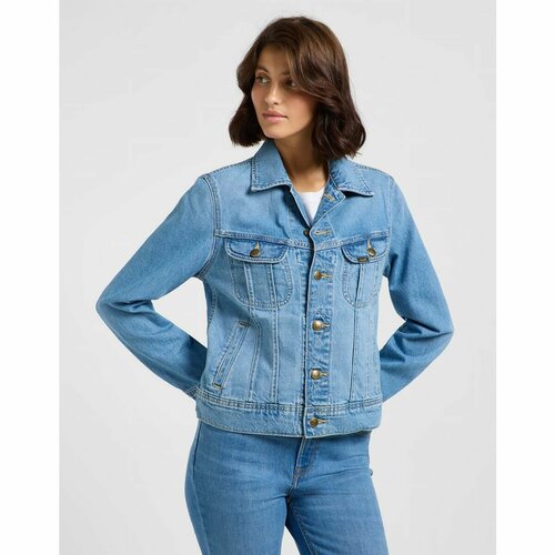 фото Куртка джинсовая lee men rider jacket, размер s, синий
