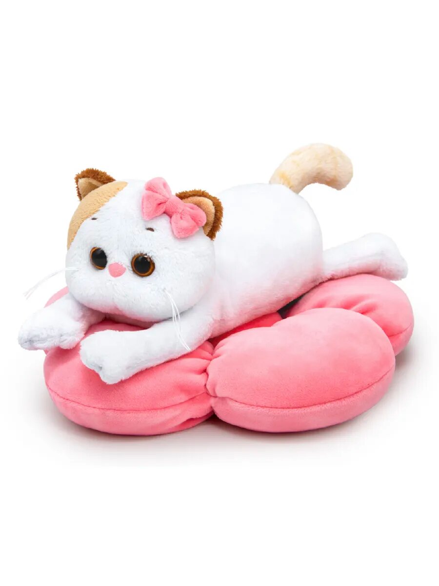 Мягкая игрушка BUDI BASA Кошечка Ли-Ли 18 см на подушке-цветке — фото 1