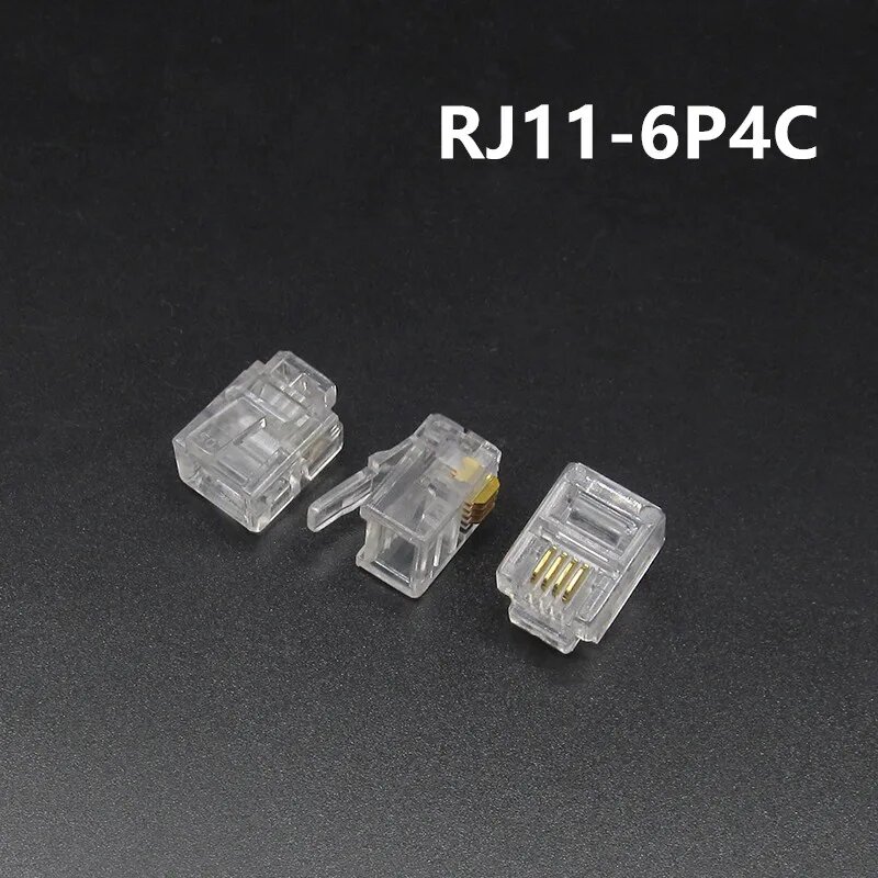 Модульные разъемы RJ11 RJ45 10 шт, RJ11-6P4C