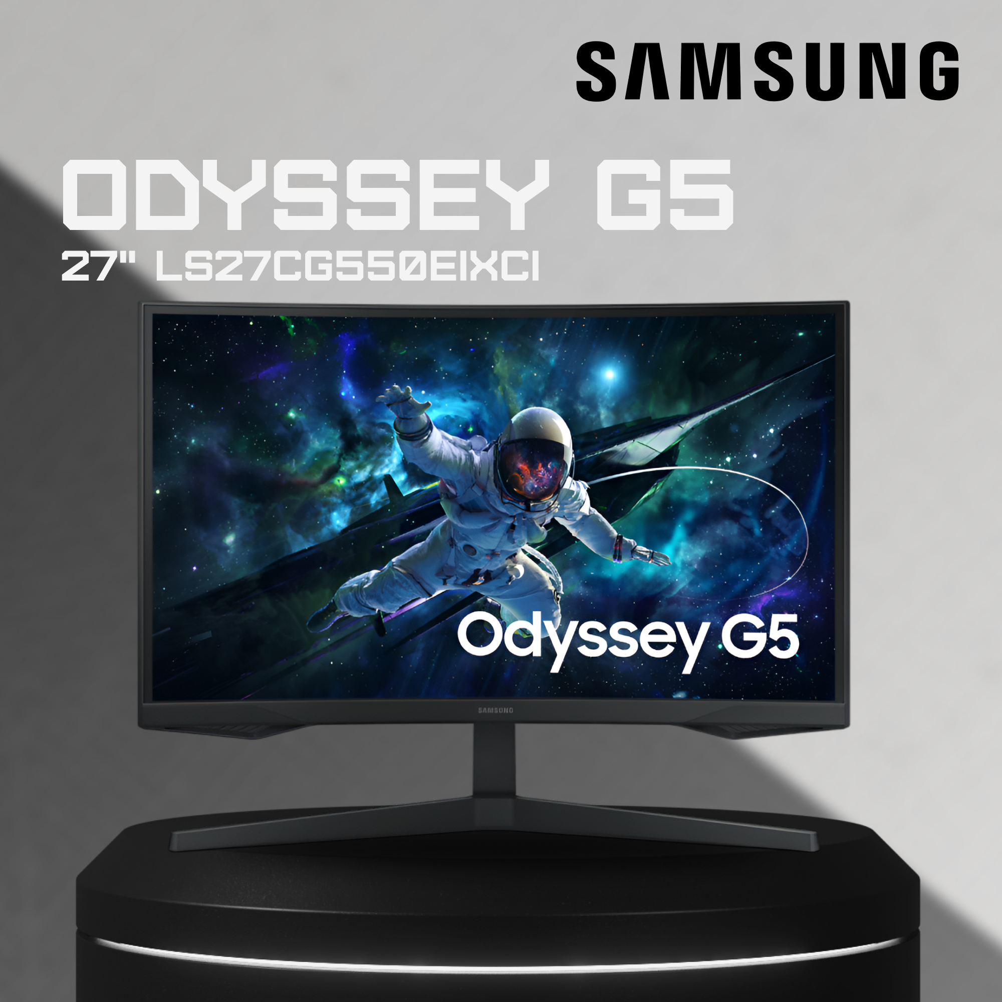 Монитор Samsung Odyssey G5 S27CG550EI, 2560x1440(2k), 16:9, VA, 165 Гц, изогнутый