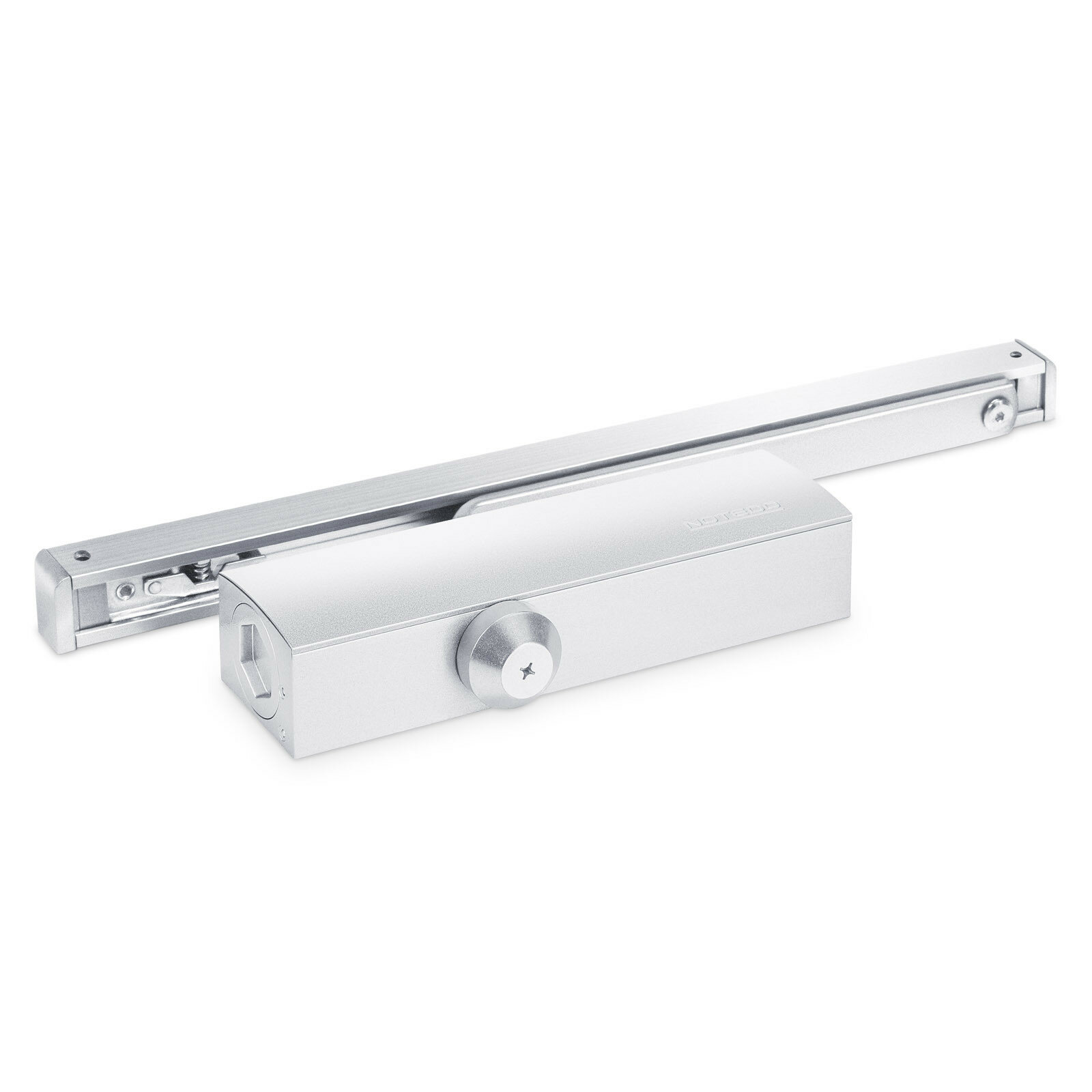 Доводчик дверной NOTEDO DC-025-095 SL+HO+DA+BC SILVER со скольз. тягой до 100кг