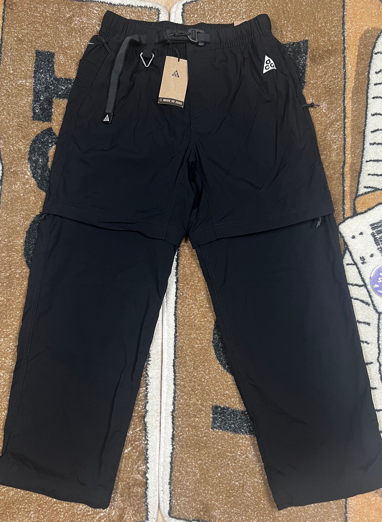 Брюки шаровары NIKE Nike ACG 2024, размер M, черный/черный