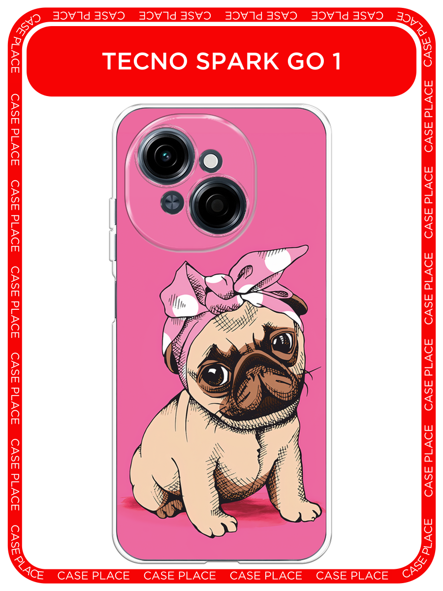Чехол на Tecno Spark Go 1/Pop 9 / Текно Спарк Go 1/Поп 9 с принтом Dog Pin-Up