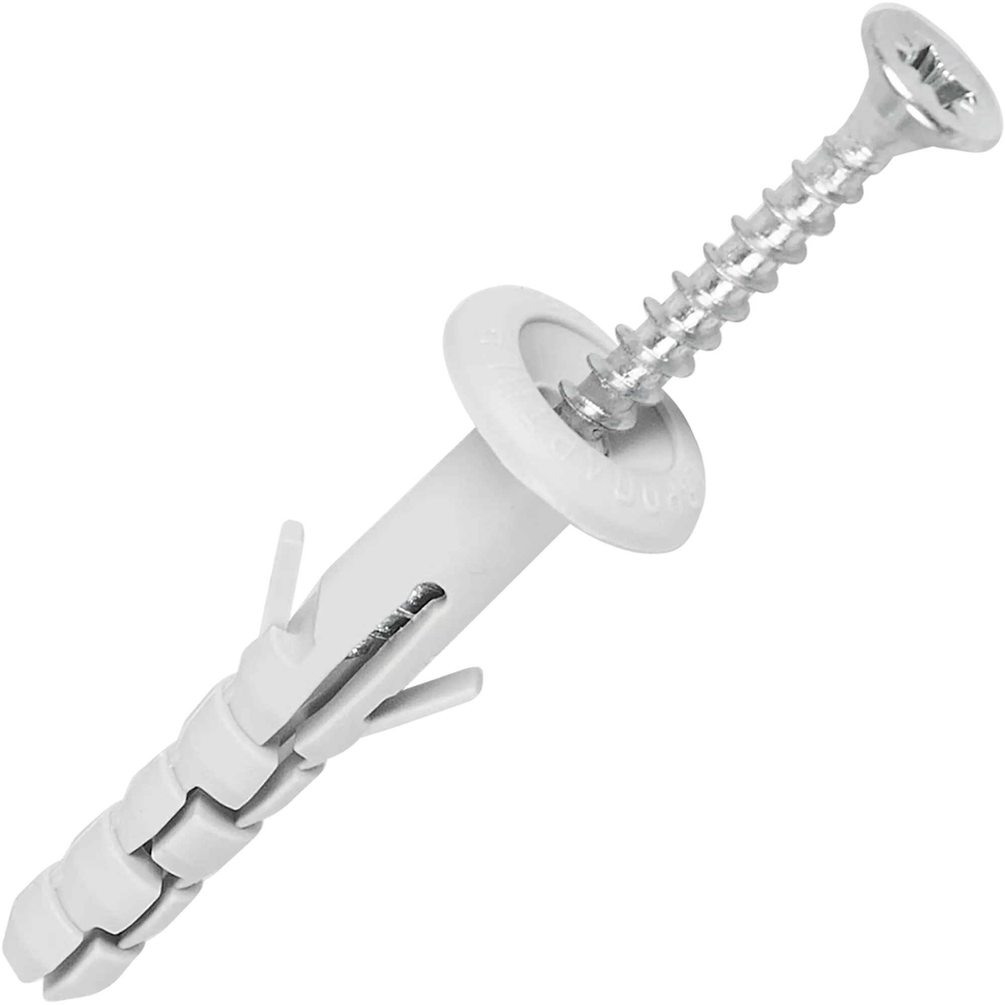 Дюбель с широким фланцем Standers PND 6F 6x40 мм с шурупом 4x40 мм нейлон 10 шт.