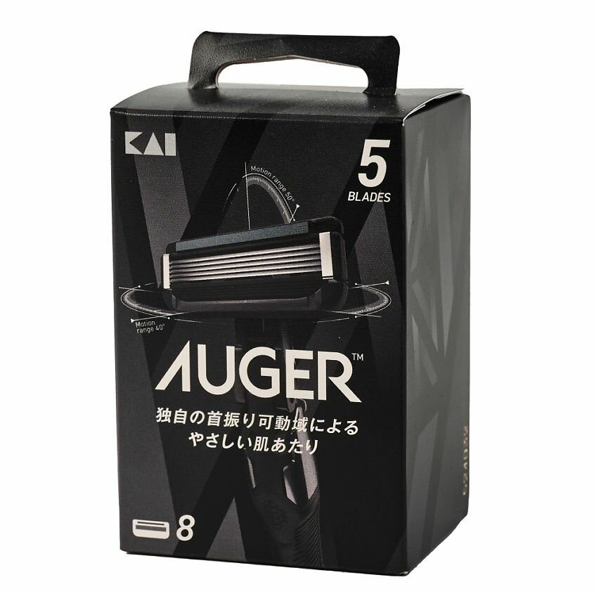 Сменные кассеты для бритвенного станка B-4AG KAI AUGER - 4шт. — фото 1