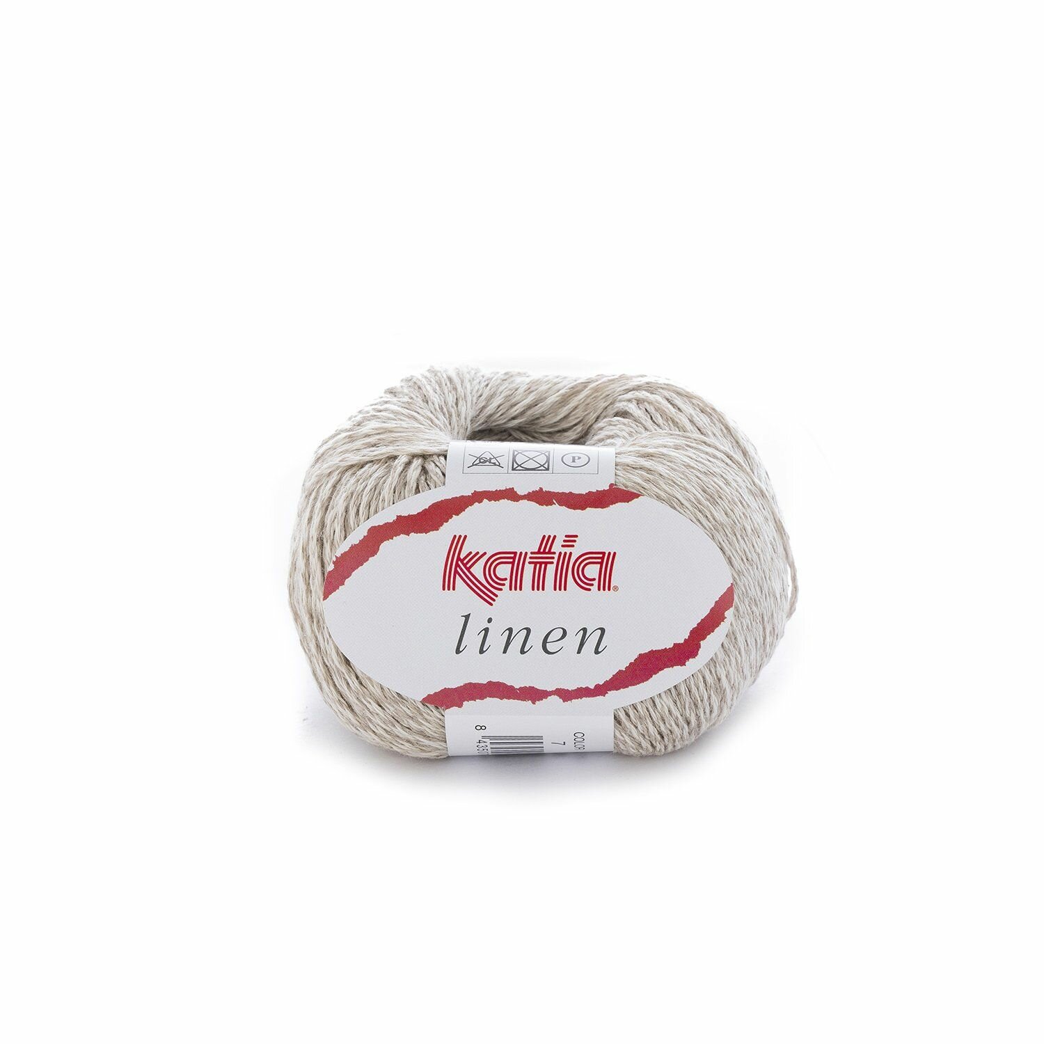 Пряжа для вязания Katia Linen (07 Beige-Ecru) 2 мотка по 50 г/112 м