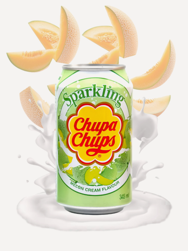 Изображение товара Напиток газированный Chupa Chups дыня со сливками 345 мл, Южная Корея