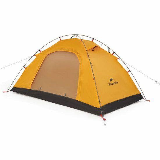 Палатка Naturehike P-Series NEW 2-местная, алюминиевый каркас, оранжевая