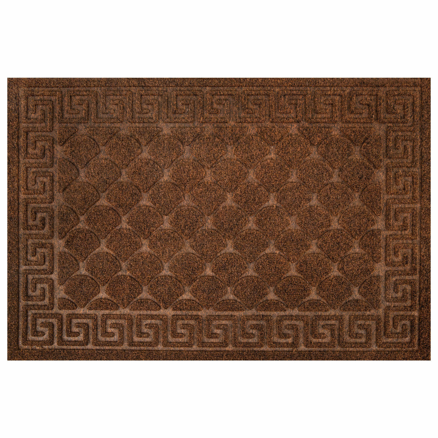 Коврик придверный 40х60 см венге грязезащитный 430 г/м2 фактурный рисунок чешуйки любаша 701059