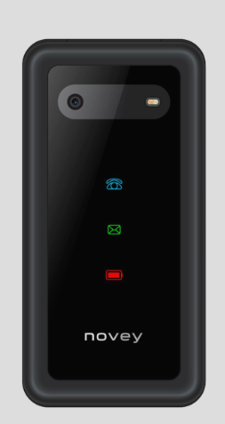 Кнопочный мобильный телефон Novey Z320 GSM с 2 - SIM слотами раскладушка, черный — фото 1