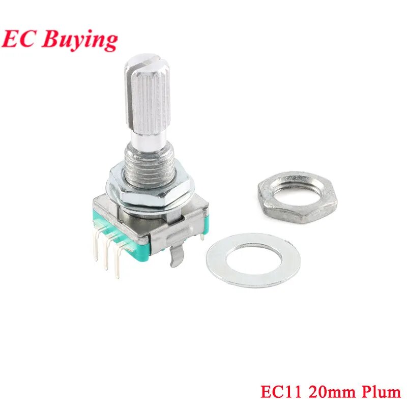Поворотные энкодеры EC11 EC12 EC16, 1pc, EC11 20mm Plum