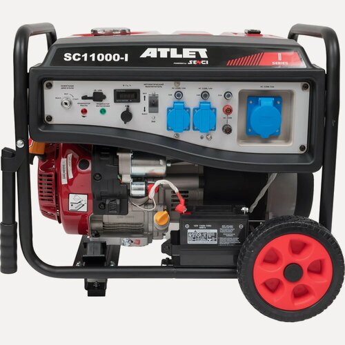 Изображение товара Бензиновый генератор ATLET (8,5 кВт ручной и электростартер, колеса и ручки)